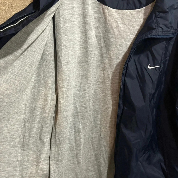 NIKE FULL ZIP NAVY WINDBREAKER SZ L - Picture 3 of 4